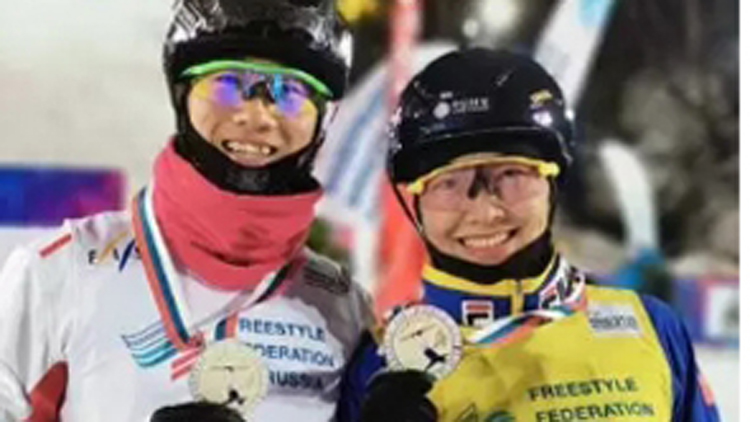 2018-2019年度自由式滑雪空中技巧世界杯俄罗斯站我校师生斩获一银一铜