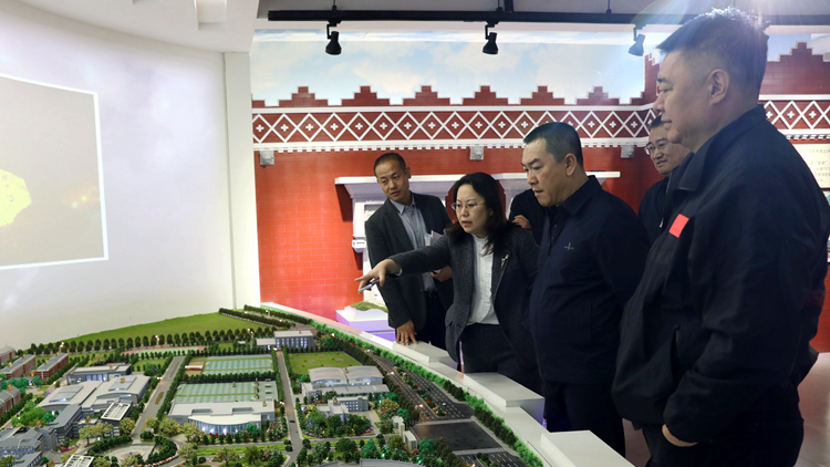 学校领导到校史馆实地指导建校70周年重新布展工作