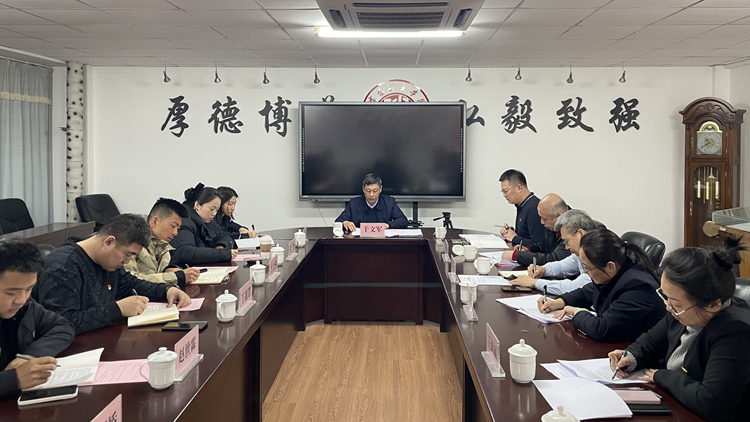 副院长于文军指导武术与舞蹈学院召开2022年度领导班子民主生活会